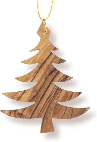Miniatura 5 de Adorno de Navidad de ángel con trompeta (horizontal), madera de olivo, decoraciones de temporada para árbol de Navidad, pequeños adornos navideños