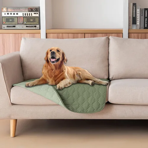 Miniatura 56 de gogobunny Manta 100% Impermeable de Doble Cara para Perros, Cubierta Suave para Cama de Mascotas, Reversible, Protege Muebles, Sillón, Sofá, Coche