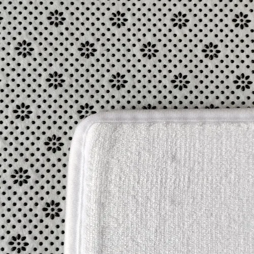 Miniatura 6 de Tapetes clásicos de baño a cuadros blancos y negros para baño, antideslizantes, absorbentes, suaves, de microfibra de felpa, tapete decorativo