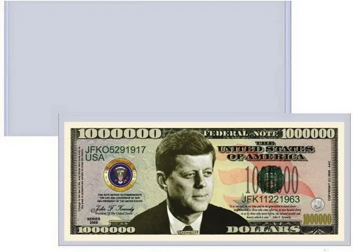 Miniatura 3 de John F. Kennedy (JFK) Million Dollar Bill – Bono de 10 contar con clara visualización & Cristóbal Colón Bill