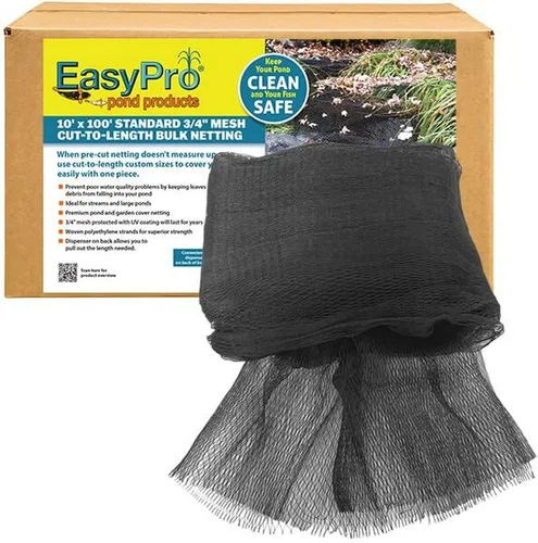 EasyPro NR101 - Red de cubierta de estanque premium en caja de 10 pies x 100 pies | Malla tejida de polietileno de 3/4 pulgadas