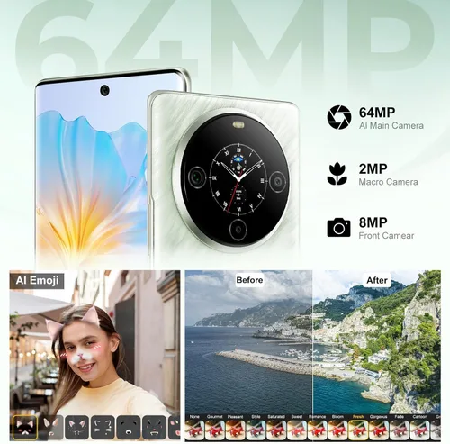 Miniatura 5 de FOSSIBOT S3Pro - Teléfono desbloqueado, 6.67 pulgadas AMOLED Dual Curvo Pantalla + 1.09 pulgadas Pantalla Trasera Teléfonos Celulares