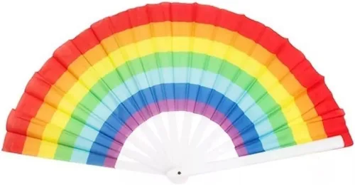 Miniatura 3 de Paquete de 2 ventiladores Pericón grandes, truenos cuando se abren, muchos colores (amarillo)