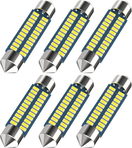Bombilla LED para auto Serundo Auto 578 de 1.65 pulgadas, bombilla 211-2 y 212-2, 41mm 42mm, 22SMD 3014 chips 6000k blanco súper brillante, para luz