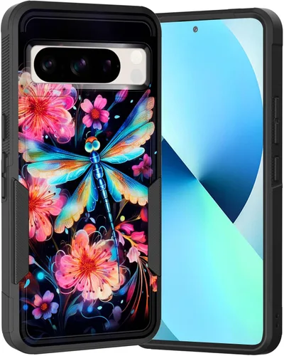 Miniatura 192 de Funda para Pixel 6A, Híbrida de Doble Capa de Servicio Pesado Resistente a Prueba de Golpes PC Duro + Funda Protectora de Silicona Suave para Google