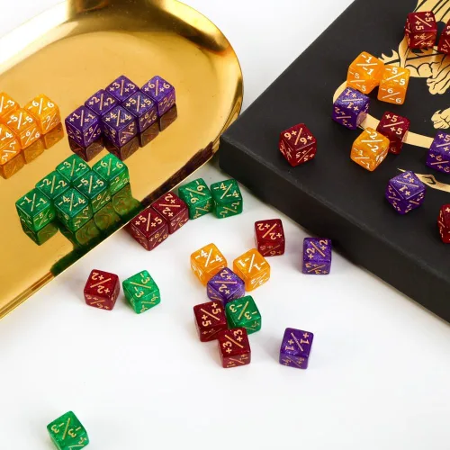 Miniatura 5 de Color MTG - Juego de dados de contador de palabras clave con bolsa de almacenamiento de dados para juegos de mesa MTG TGG (pequeño)