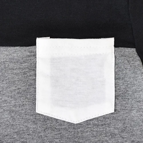 Miniatura 22 de Ropa para bebé niño pequeño, trajes de verano de manga corta, camiseta de retazos y pantalón con bolsillo, conjunto de 2 piezas, 12 meses a 4 años