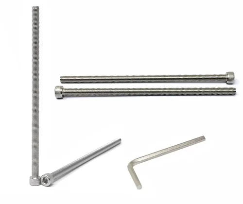 Miniatura 207 de iexcell 25 piezas M4 x 60/65/70/75/3.150 in paso de rosca 0.028 in acero inoxidable 304 cabeza hexagonal Tornillos Tornillos surtido Kit