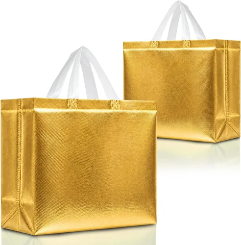 Miniatura 19 de Nush Nush Bolsas de regalo extragrandes de colores mixtos, juego de 12 bolsas de regalo extragrandes reutilizables de colores surtidos con asas