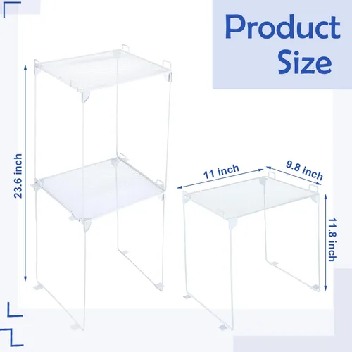 Miniatura 3 de Panelee Estante plegable para armario escolar, organizador apilable de metal, organización de gimnasio, accesorios para casillero