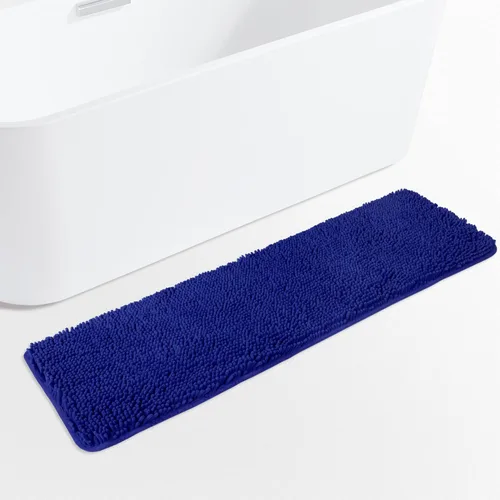 Miniatura 246 de Yeaban Alfombra de pasillo de baño de 24 x 72 pulgadas, antideslizante, alfombra de baño larga de felpilla gruesa, absorbente y lavable, alfombra