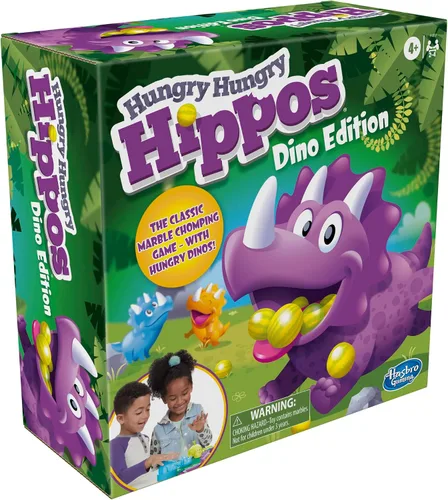 Miniatura 14 de Hasbro Gaming Hungry Hungry Hippos Dino Edition Juego de Mesa, Juego Preescolar para Edades de 4 Años en Adelante; para 2 a 4 Jugadores
