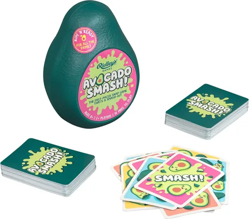Ridley's Avocado Smash! Juego de cartas de acción familiar de 71 piezas con estuche de almacenamiento, 1 unidad