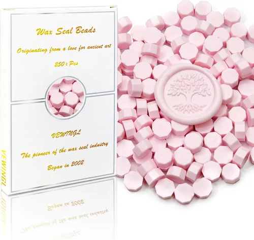 Miniatura 10 de VEWINGL 250 unidades de cuentas de cera para sellos de cera, tarjetas, invitaciones de boda, embalaje de vino, envoltura de regalo, sobres
