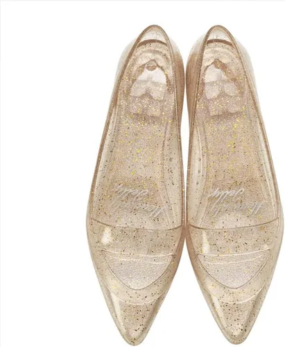 Miniatura 2 de Heavenly Jelly Zapatos planos Jelly para mujerElegante brillo doradosandalias elegantes de playa de veranopunta puntiaguda Slip On