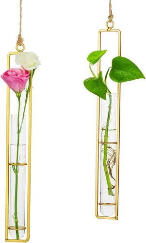 Miniatura 11 de Sziqiqi Florero de tubo de propagación de vidrio transparente colgante para esquejes, propagación de plantas hidropónicas, hogar, balcón, contenedor