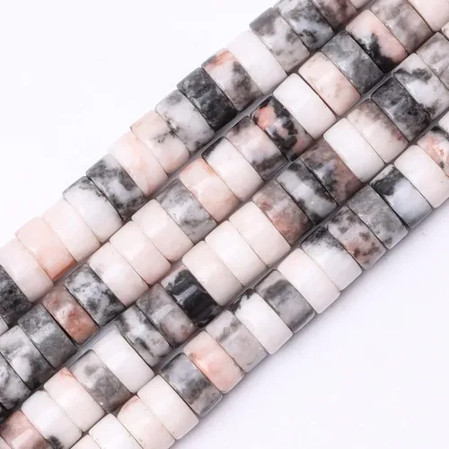 Miniatura 48 de Cuentas Heishi de piedra natural para hacer collares, cuentas pequeñas de piedra redonda plana de 0.116 pulgadas x 0.039 pulgadas para hacer joyas