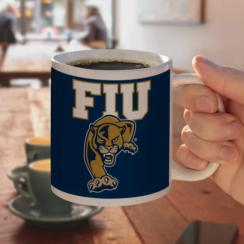 Miniatura 4 de Taza de cerámica con el logotipo principal de la Universidad Internacional de Florida, tazas de regalo originales para café, té y bebidas calientes
