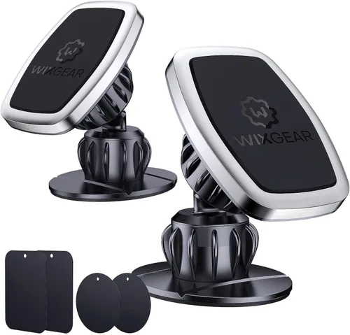 Soporte giratorio universal para tablero de instrumentos (2 unidades), soporte magnético para teléfono para automóvil, para teléfonos celulares y