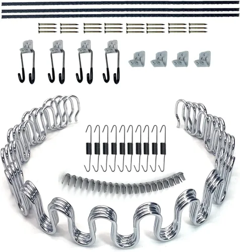 Miniatura 10 de Kaupuar Kit de repuesto de resorte de tapicería de sofá de 18 pulgadas para reparación de sofá, reclinable, piezas de silla, fijación de asiento