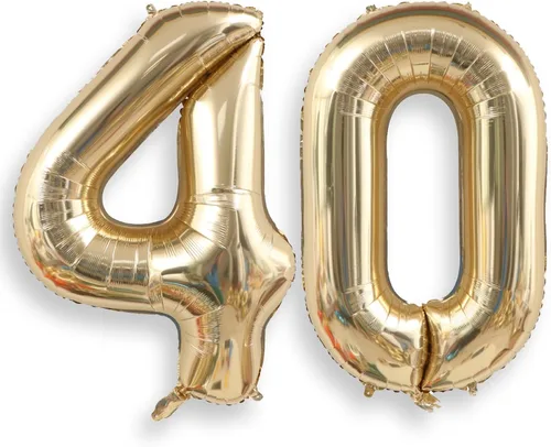 Miniatura 26 de AULE Globos grandes de 40 pulgadas, número 0, negros, grandes, de papel de aluminio, globos de número de helio 0-9, gigantes, jumbo, felices