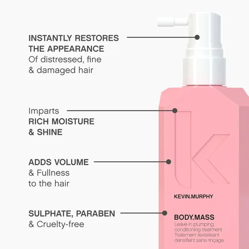 Miniatura 4 de Tratamiento Body.Mass de Kevin Murphy para dar volumen al cabello, sin enjuague, 3.4 oz