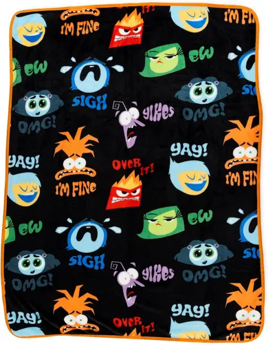 Miniatura 6 de Jay Franco Disney Pixar Inside Out Anger Nogginz - Juego de ropa de cama de viaje de 40 x 50 pulgadas, manta y almohada de viaje ligera para niños