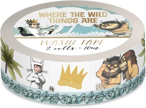 Miniatura 2 de Paper House Productions Where the Wild Things are - Juego de 2 rollos de cinta washi decorativa para álbumes de recortes y manualidades, personajes