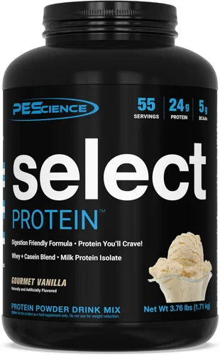 PEScience Select Protein Powder, mezcla de suero y caseína, proteína limpia en polvo para mujeres y hombres, baja en calorías, baja en
