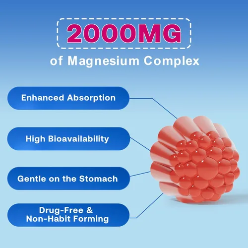Miniatura 4 de 180 unidades Pack de 2 Gomitas de Magnesio L-Treonato 2000mg, Suplemento de Magnesio Treonato para Adultos y Niños, Apoyo para la Cognición, Sueño