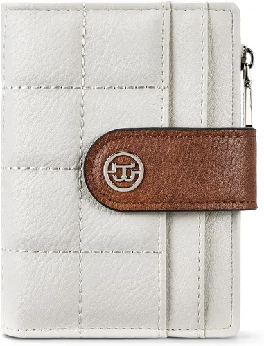 Miniatura 8 de BOSTANTEN - Cartera pequeña para mujer de cuero con bloqueo RFID, tarjetero plegable compacto con cremallera y bolsillo para monedas, Pequeña