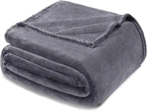 Miniatura 44 de Exclusivo Mezcla Manta de vellón para sofá, cama, súper suave y cálida, para uso en todas las estaciones, acogedora, afelpada, ligera, azul hielo