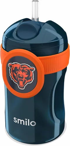 Miniatura 35 de Smilo Vaso con popote de Arizona Cardinals con licencia oficial de la NFL, para bebés y niños pequeños, con popote de silicona ponderado y capacidad