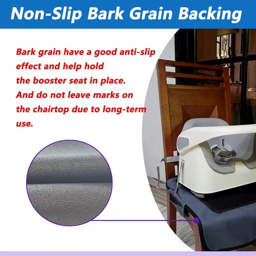 Miniatura 4 de JOOLIO B&S Funda protectora para silla elevadora extragrande, funda de asiento para silla alta de comedor, funda de asiento de silla elevadora, Gris
