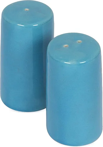 Miniatura 5 de Salero y pimentero de cerámica Soporte para mesa de comedor Dispensadores para el hogar y la cocina verde (juego de 2)