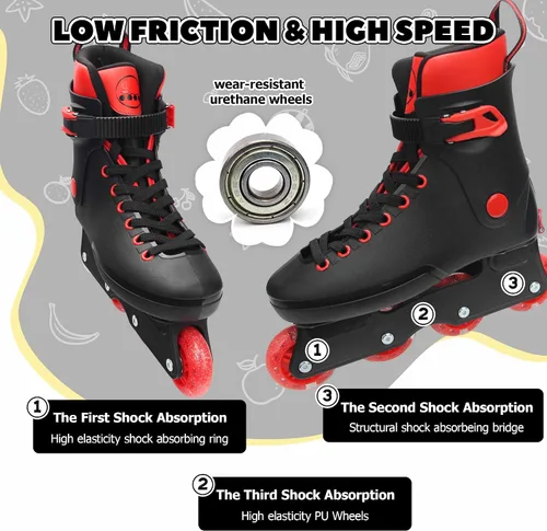Miniatura 7 de LKD Patines en línea ajustables, patines al aire libre para hombres y mujeres