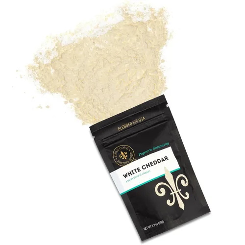 Miniatura 4 de Condimento para palomitas de maíz cheddar blanco, sin OMG y sin gluten, vegetariano, palomitas gourmet reales, condimento de palomitas de maíz bajas