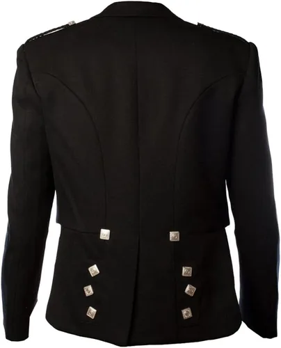 Miniatura 2 de Gentry Choice Chaqueta y chaleco formal de boda escocesa para hombre, color negro, con chaleco