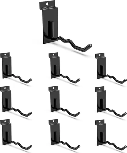 Miniatura 11 de 3-H, accesorios para pared de listones de 18 piezas, ganchos y perchas de pared de listones de múltiples tamaños, pared de listones resistente