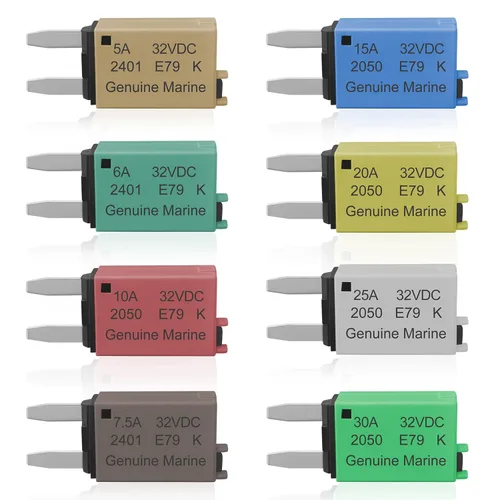 Kit surtido de fusibles de cuchilla de perfil bajo con reinicio manual ATM, fusibles de cuchilla mini 5A 6A 7.5A 10A 15A 20A 25A 30A Amp, fusibles