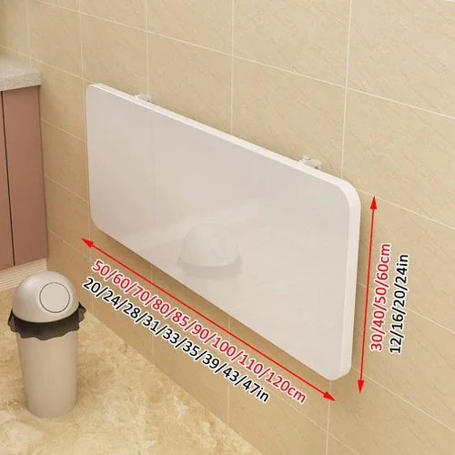Miniatura 3 de Mesa de comedor de cocina plegable e invisible para montar en la pared, mesa flotante multifunción para ordenador portátil, mesa de tocador