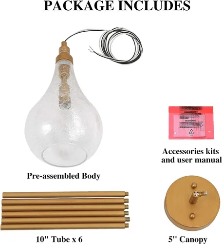 Miniatura 4 de KSANA Iluminación colgante de cristal dorado para isla de cocina, dormitorio, comedor, entrada, fregadero, rincón de desayuno Oro y vidrio sembrado