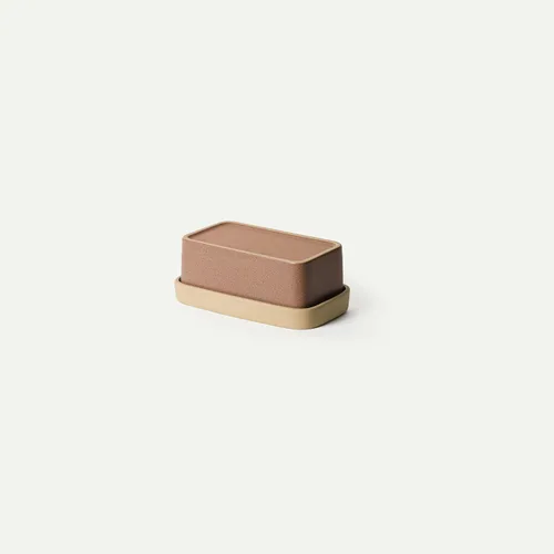 Miniatura 12 de Mora Mantequillera de cerámica dos en uno con tapa, recipiente de mantequilla cubierto para dejar en la encimera, soporte de almacenamiento grande
