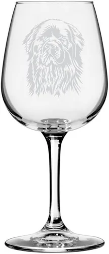 Miniatura 484 de Copa de vino de 12.75 onzas con diseño de perro grabado
