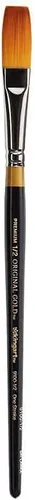 Miniatura 9 de KINGART Premium Original Gold 9100-1 One Stroke Series - Cepillo para artista, pelo sintético Taklon dorado, mango corto, para acrílico, acuarela