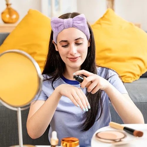 Miniatura 7 de Shindel Paquete de 6 diademas de spa, cuidado de la piel y maquillaje para lavado facial, regalo para niñas adolescentes, relleno de calcetines