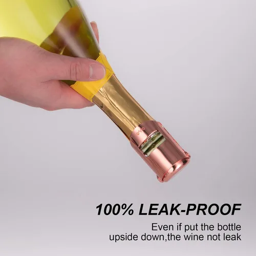 Miniatura 2 de OWO Tapones para botellas de champán de acero inoxidable, corcho de champán reutilizable y tapón ahorrador, Prosecco a prueba de fugas y tapón