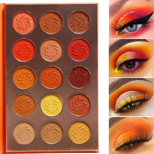Miniatura 13 de Paleta de sombra de ojos Afflano Negro Rojo para maquillaje de Halloween de estilo gótico y payaso, paleta de sombras de ojos blancas, plateadas