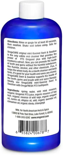 Miniatura 2 de NORTH AMERICAN HERB & SPICE OregaCARE - Remolino y golondrina, sabor a menta silvestre, 8 onzas líquidas