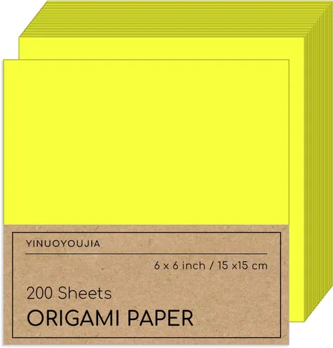 Miniatura 19 de 200 hojas de papel de origami azul claro, color de doble cara de 6 x 6 pulgadas, kit para niños, kit de papel de color, regalos para principiantes